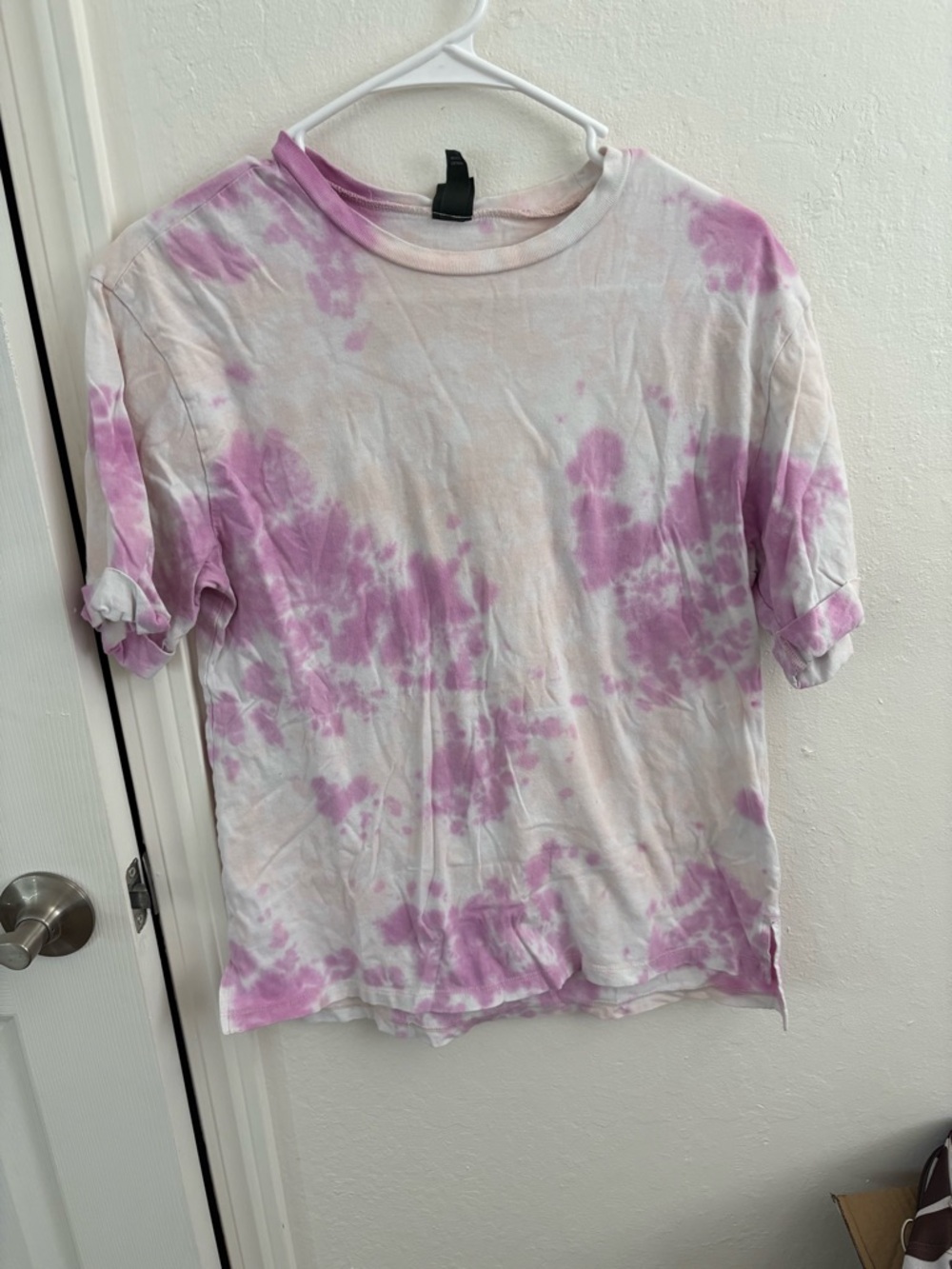 Women's Pink Tie-Dye Short Sleeve Tee
